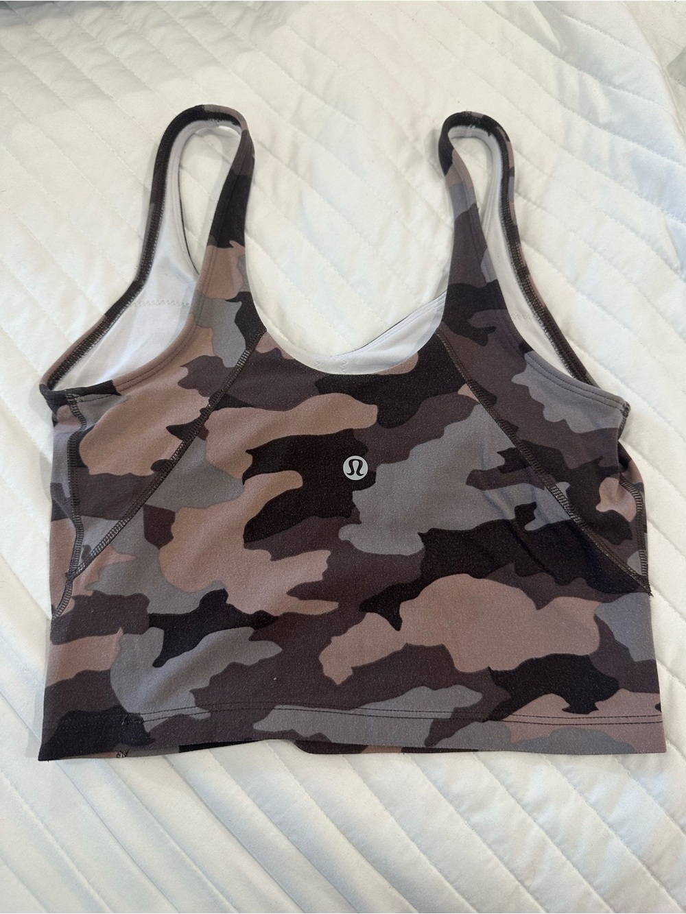 Lululemon Camo Longline Sports Bra Tank Size 2